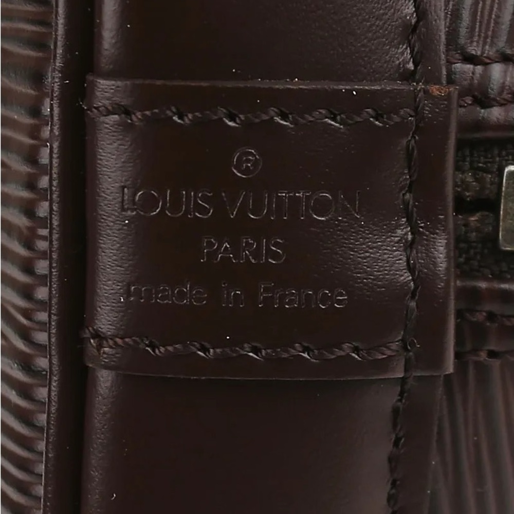 LOUIS VUITTON Moka Brown Epi Leather Alma PM Bag - Picture 14 of 14